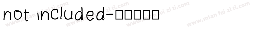 not included字体转换